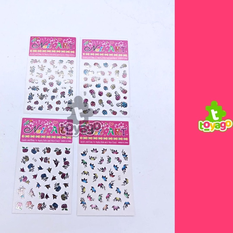 sticker kuku tempel /nail art isi 16pcs grosir murah