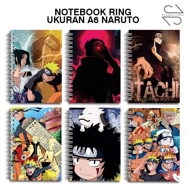 

Buku Tulis Catatan buku notebook buku diary Notebook Ring Spiral A6 60 Lembar koleksi gambar Anime Naruto part 1