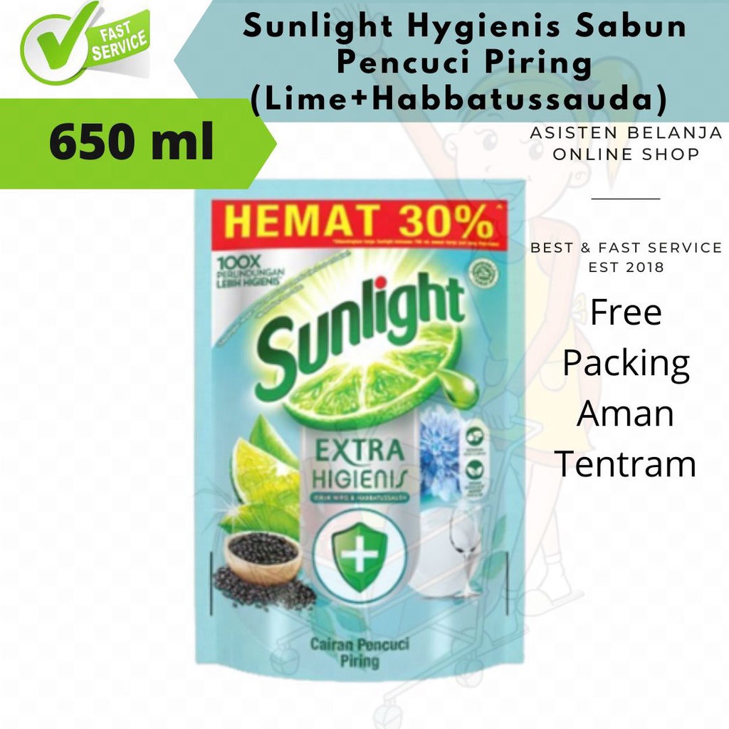 SUNLIGHT Higienis 755ml 755 ml 650ml Jeruk Nipis &amp; Habbatussauda Anti Bakteri