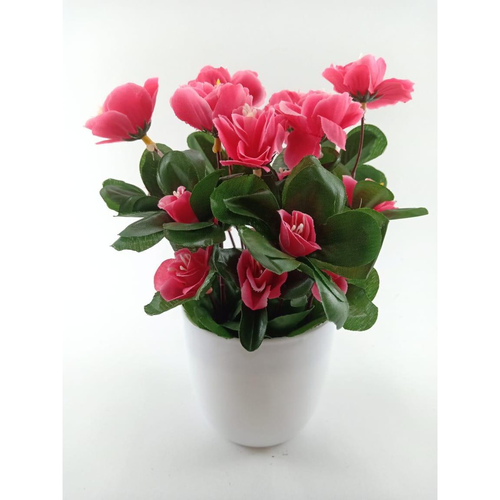 COD BUNGA PLASTIK BUNGA PAJANGAN IMITASI BUNGA ARTIFISIAL BUNGA MAWAR  TANAMAN HIAS  BR2211-ROSE