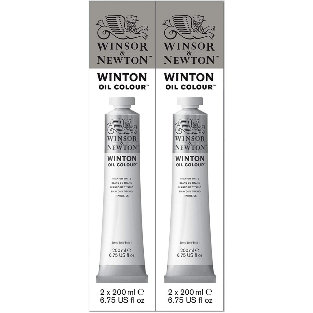 

WINSOR & NEWTON OIL COLOUR 2 TUBE X 200ML TITANIUM WHITE (Double Pack Cass Exclusive)