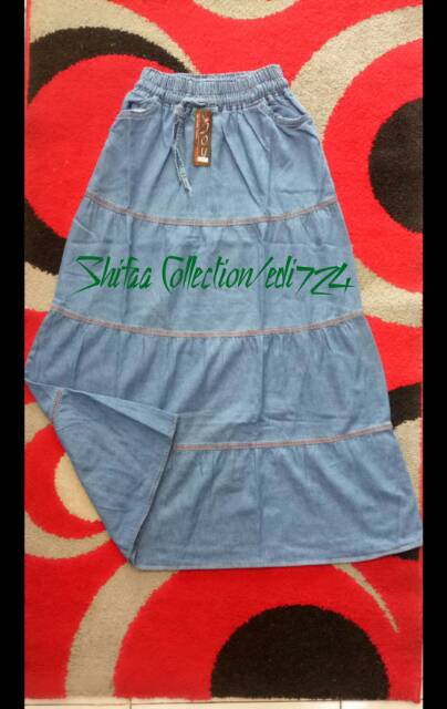 Rok Jeans / Rok Wanita / Rok A Model Canda (BB 50-65 Kg / Dewasa)