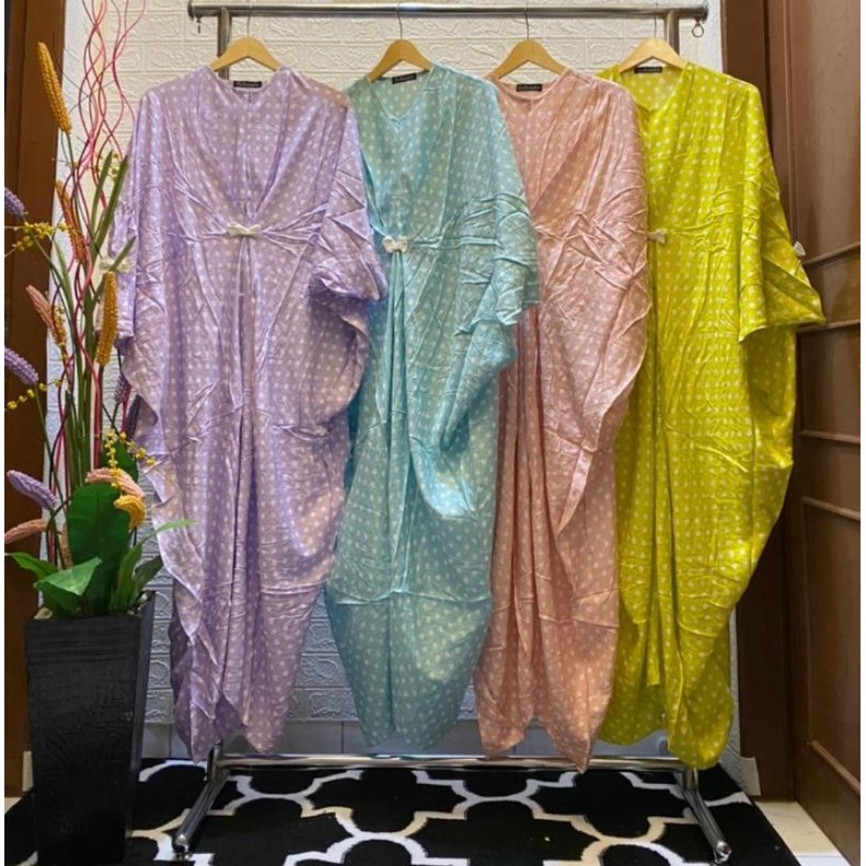 Daster Kaftan Polka Pita by Shellasaukia