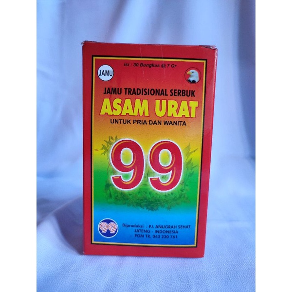 ASAM URAT 99 JAMU TRADISIONAL SERBUK ASAM URAT UNTUK MEREDAKAN PENYAKIT YANG DISEBABKAN ASAM URAT
