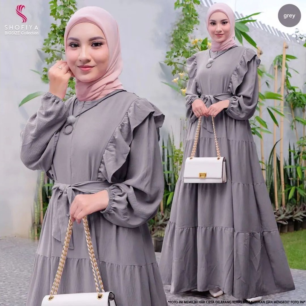 AYUNDA DRESS BL CRINKLE AIRFLOW LD 108 CM PB 137 CM RESLETING DEPAN BUSUI BAJU GAMIS WANITA TERBARU KEKINIAN ORIGINAL MEWAH JUMBO DRESS MUSLIMAH HITAM JUMBO MAXY DRESS HIJAB