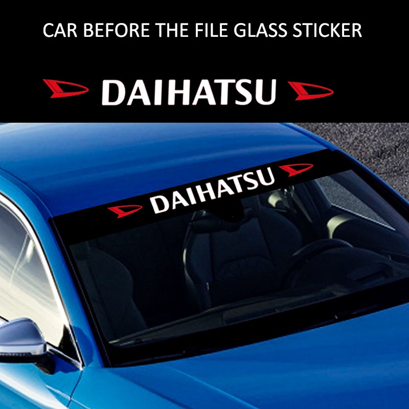 Stiker Anti Air Motif Tulisan Daihatsu Rocky Taruna Ayla Xenia Ceria Untuk Kaca Depan Mobil