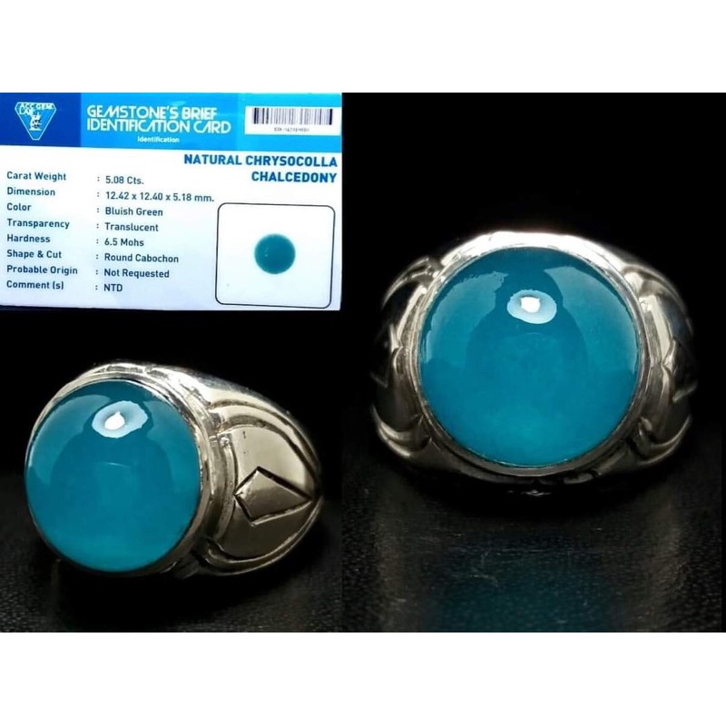 NATURAL CHRYSOCOLA CHALCEDONY / BACAN DOKO + MEMO TOP QUALITY MURAH MERIAH