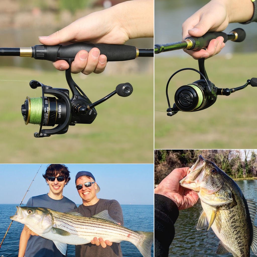 Spinning Fishing Reel Max Drag Full Metal Spool Spinning Reel 14+1 Ball Bearings 5.0: 1 Rasio Roda Gigi Kanan Kiri Pegangan Inter-changeable Air Asin Gulungan Memancing Air Tawar Gear Tackle Luar Ruangan