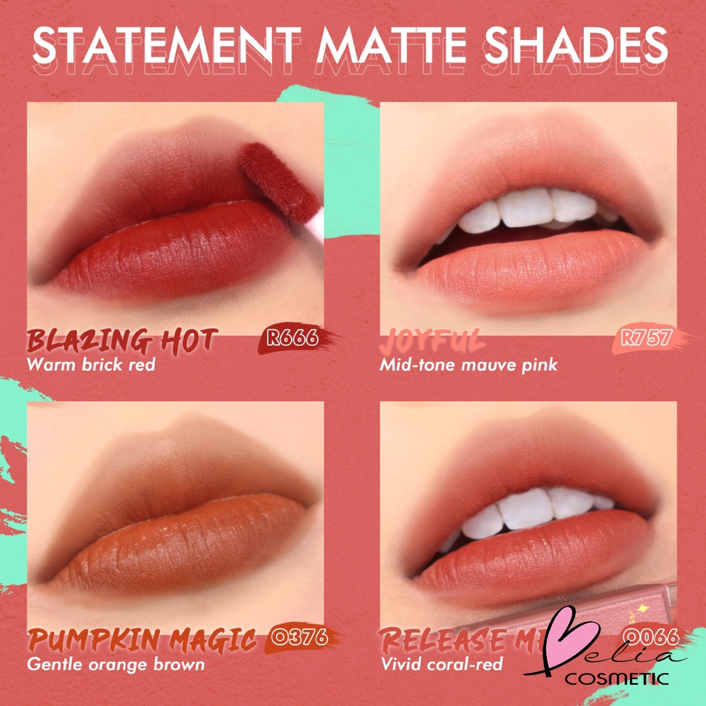 ❤ BELIA ❤ DAZZLE ME Mousse Lip Cream | Lipstick | Lip Mousse | Lip Stain | Lip Tint | BPOM