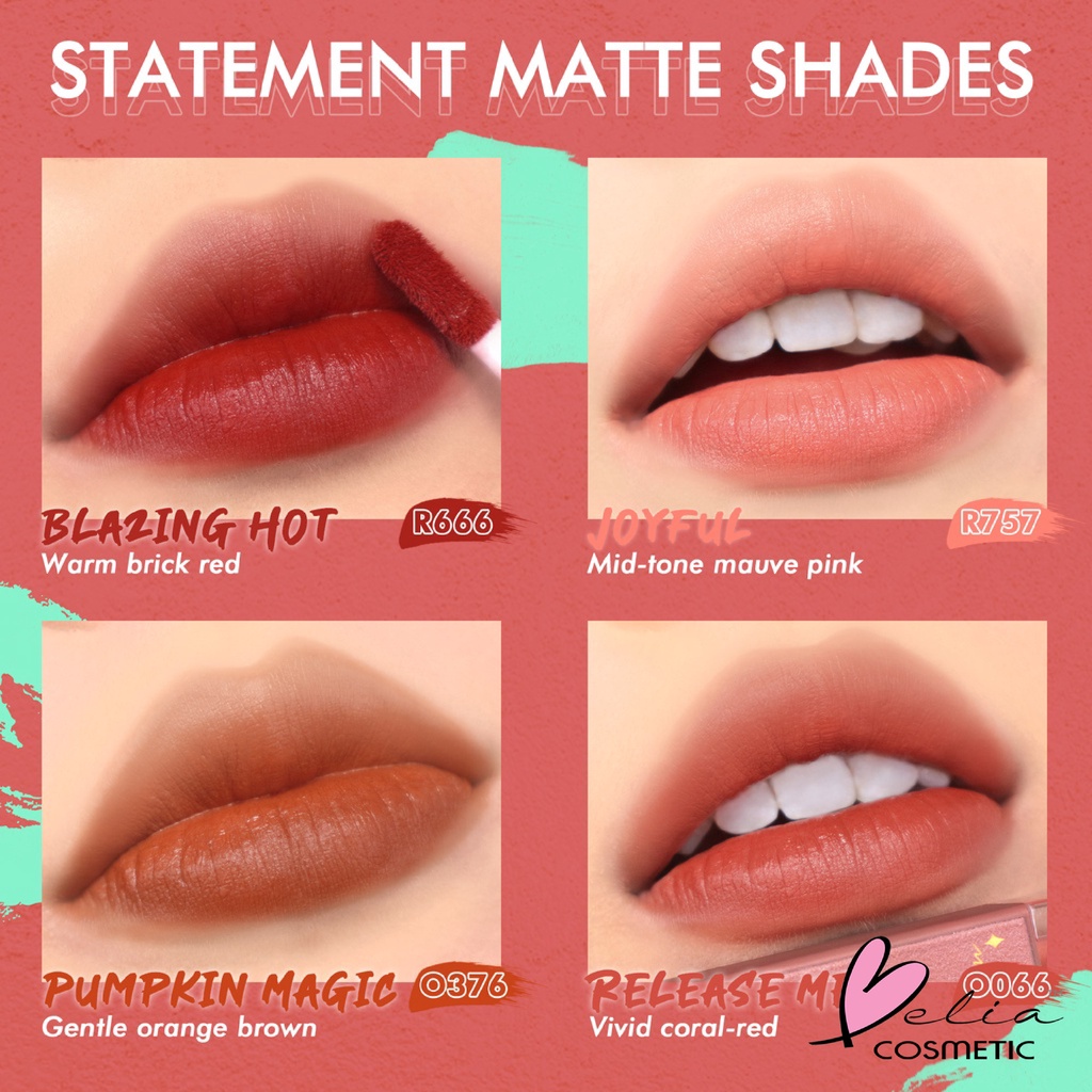 ❤ BELIA ❤ DAZZLE ME Ink-Licious Lip Tint BPOM | Mousse Lip Cream | Velvet Matte Lip Cream Lipstick | Lip Series | Lipstain | liptint Lip Color