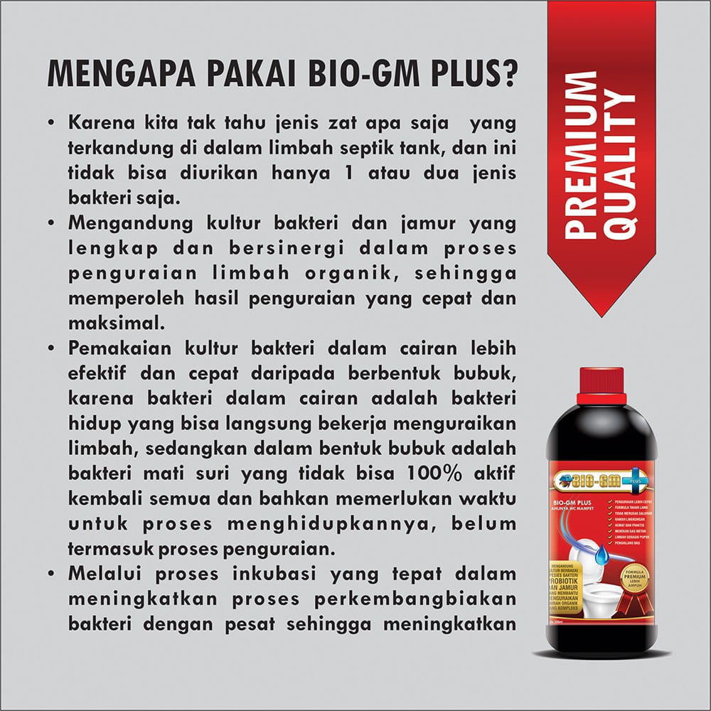 BIO GM PLUS Pembersih WC Mampet Tanpa Sedot 500ml