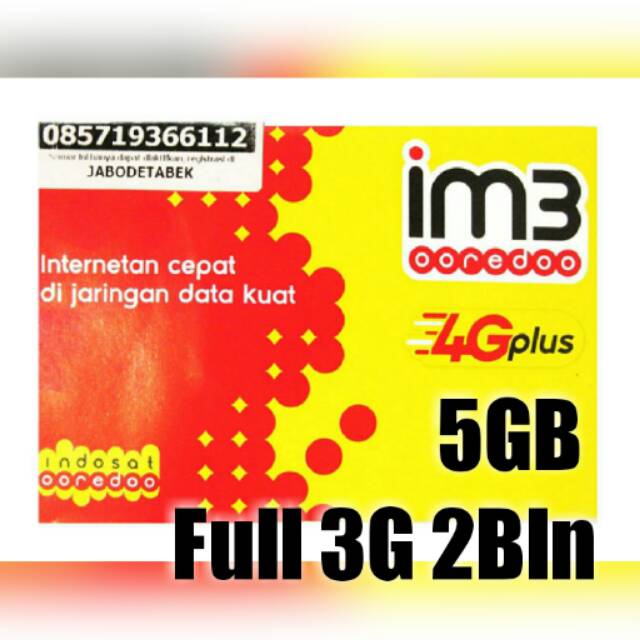 Indosat 5gb full 3G 2Bulan