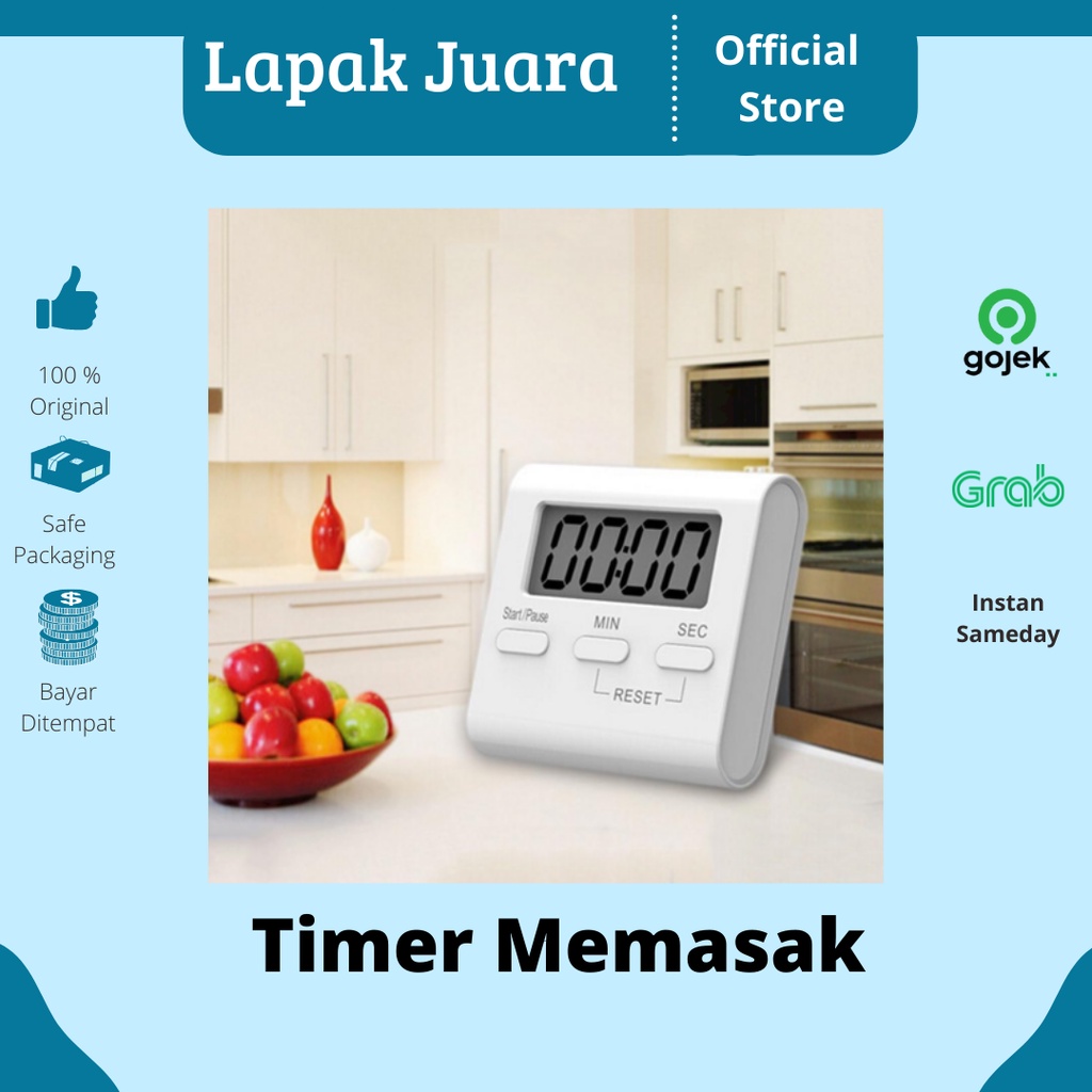 Timer Masak | Timer Masak Digital | Taffware Timer Masak Dapur Countdown Digital Alarm Clock - T10