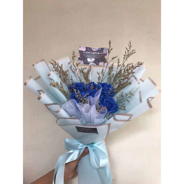 BUKET BUNGA ARTIFICIAL MIX SIZE L/BUKET BUNGA PALSU/ BUKET BUNGA MAWAR MATAHARI/ANNIVERSARY WISUDA