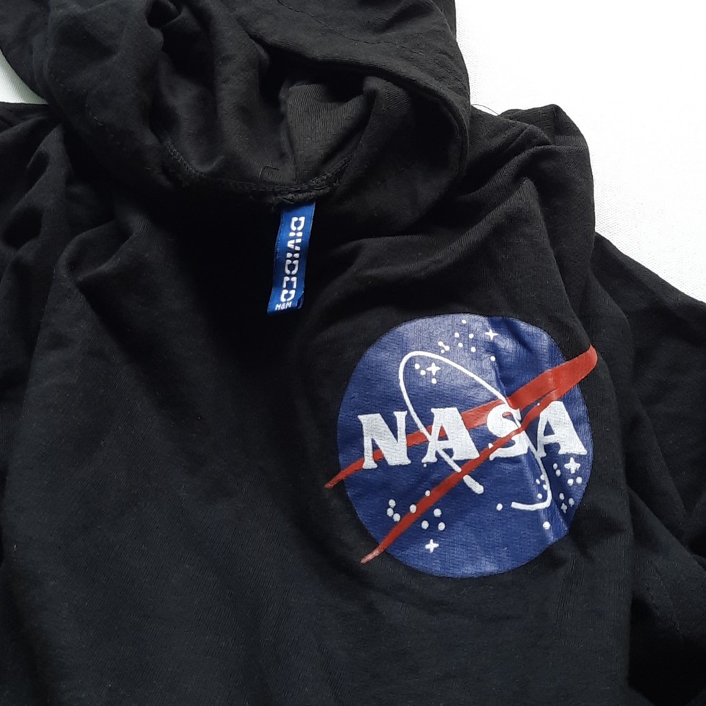 H&amp;M Hoodie NASA World Black / Hoodie HnM Original Pria Wanita