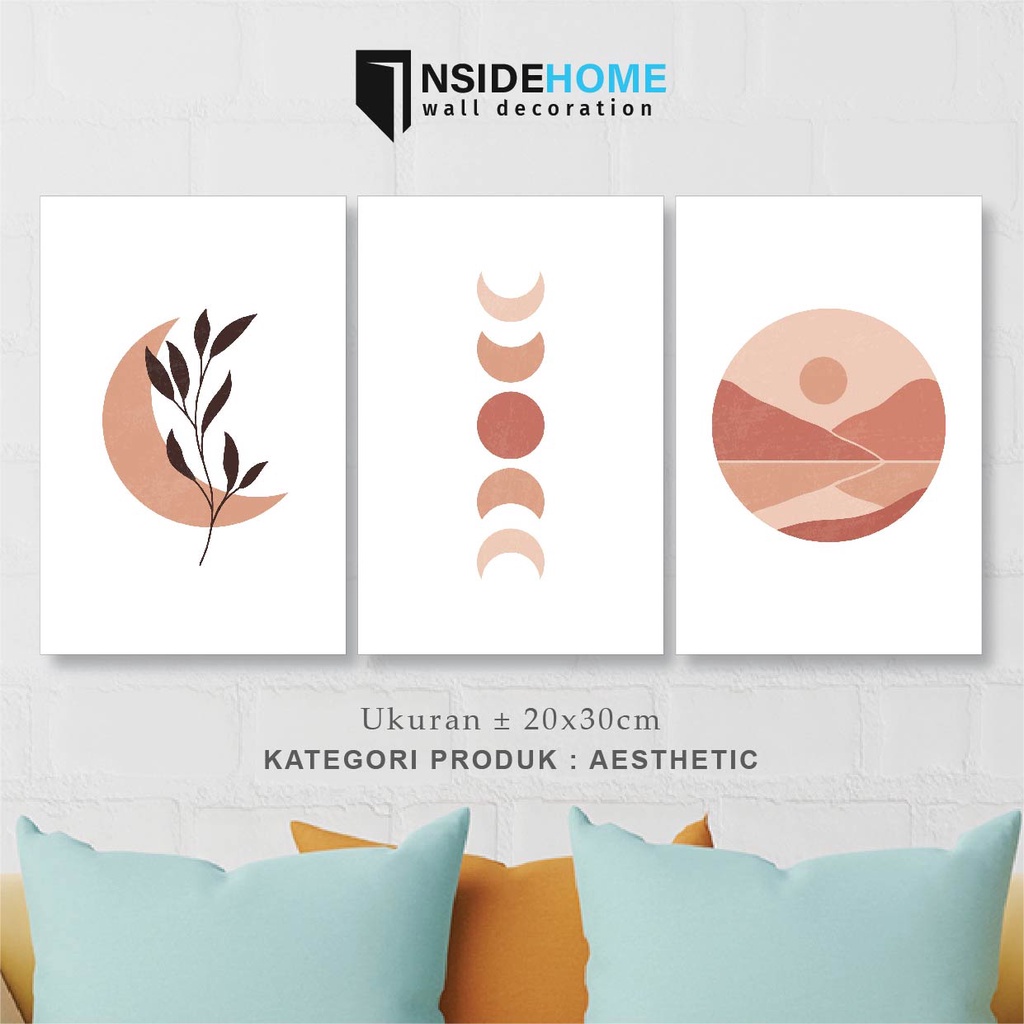 Poster Kayu MDF Motif Guci Boho Pajangan Rumah Kamar Anak Abstrak Wall Decor Aesthetic Abstract Bohe