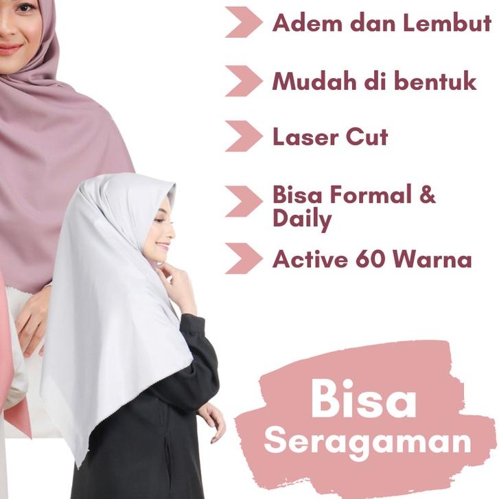 ❃ Kerudung Jumbo - Hijab Syari - Jilbab Khimar Ukuran 130 x 130 - Voal Miracle Syari Umama ❅