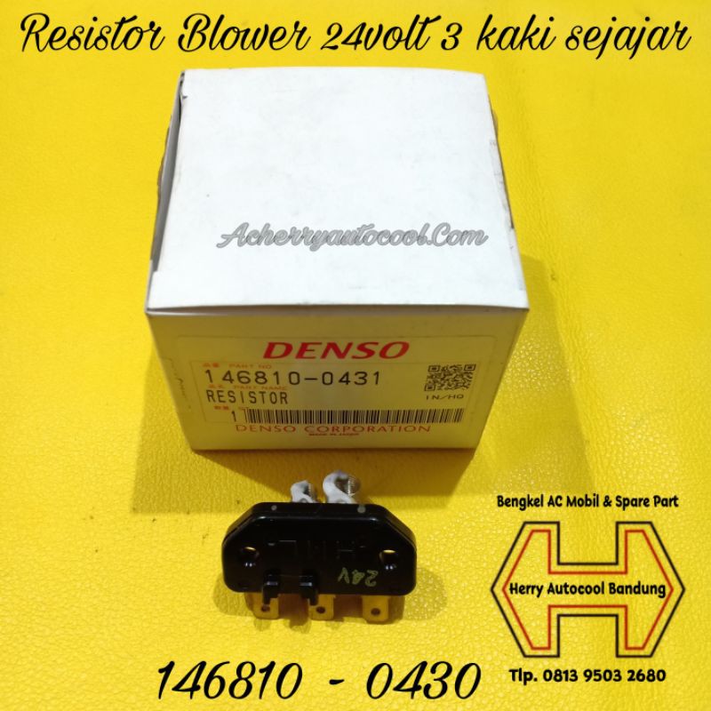 werstan / Resistor Blower 3 Kaki Sejajar Ac Mobil 24 volt Denso