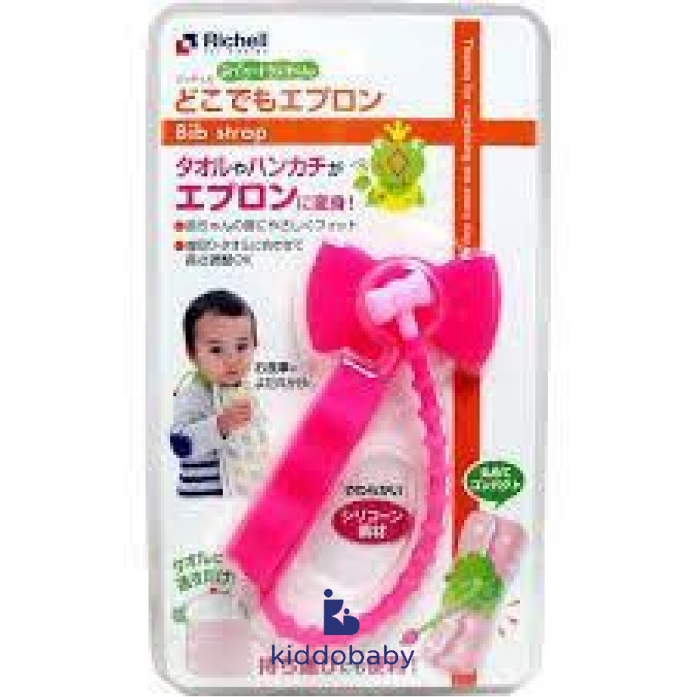 Richell Bib Strap Ribbon - Pink