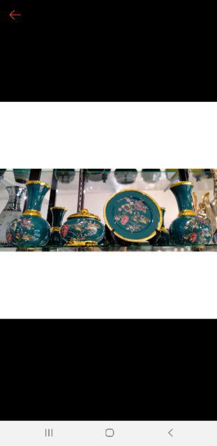 Pajangan Guci Set Motif Arabian Turkey (free Packing Kayu)