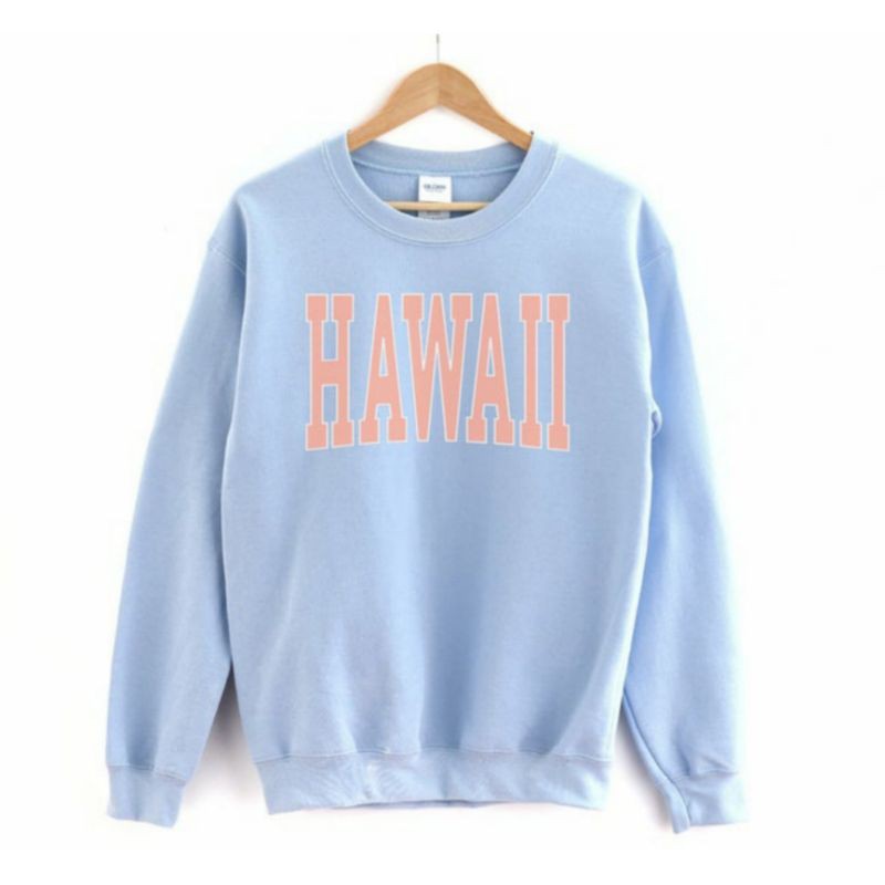 Sweater HAWAII BIG SIZE S - XXXXXL(6XL) Sweatshirt Crewneck Long Sleeve Fashion Pria Wanita Jumbo OVERSIZE 5XL 4XL 3XL 2XL XL L M