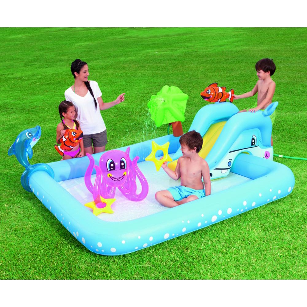 PROMO Kolam renang Bestway seluncuran perosotan Fantastic Aqua 239*206*86cm 53052 Makassar