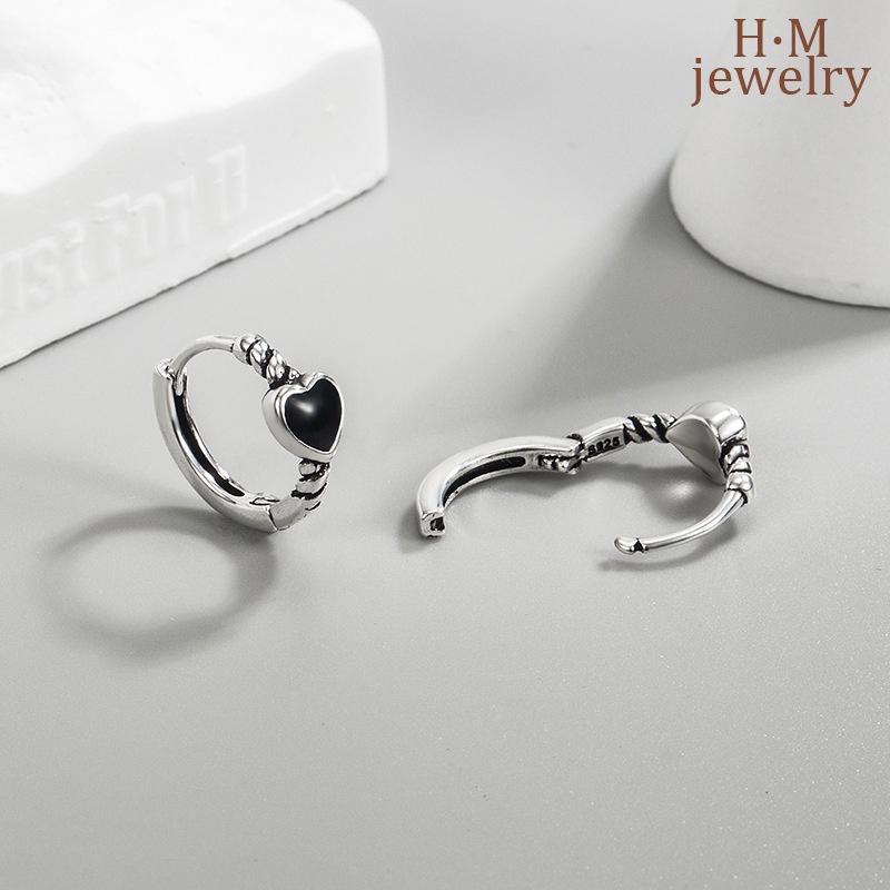 Anting Klip Bentuk Hati Gaya Vintage Elegan 2022