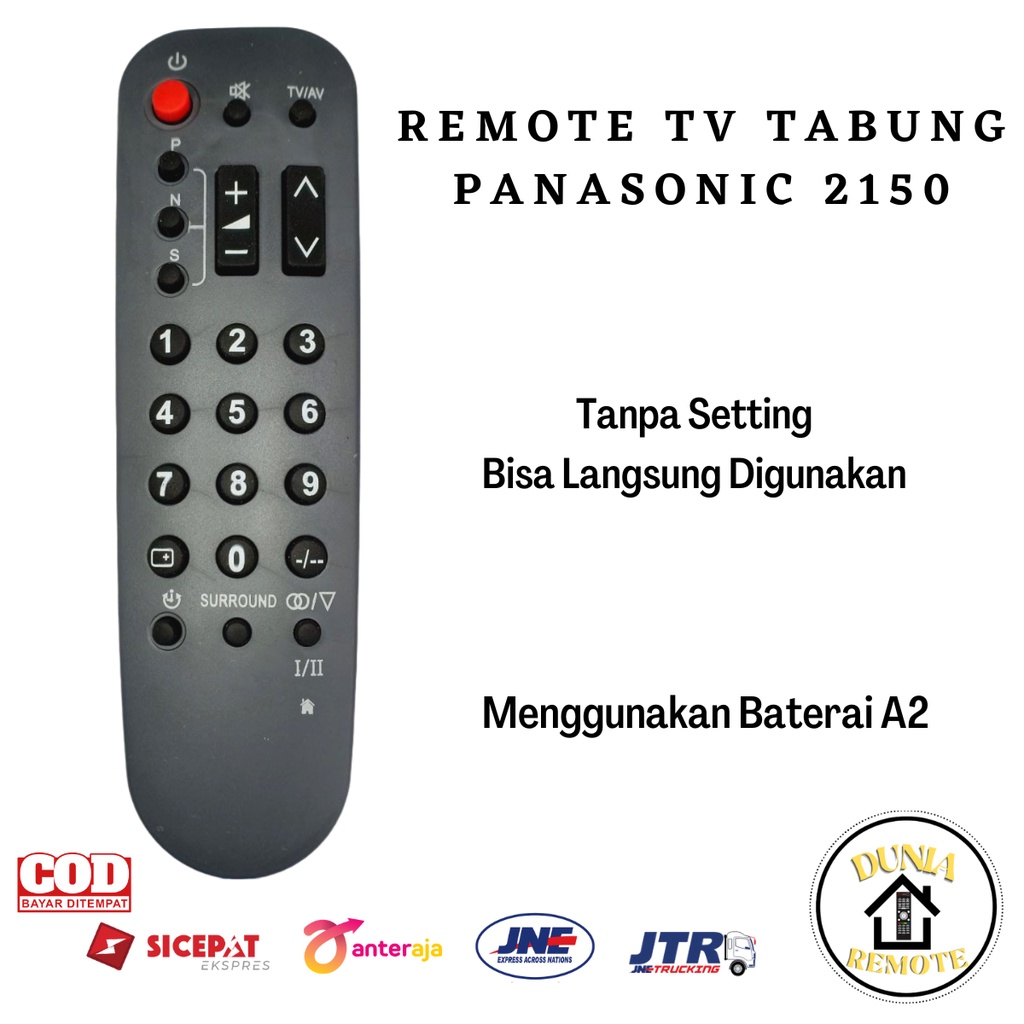 Remot / REMOTE TV Panasoni Tabung 2150 tanpa setting