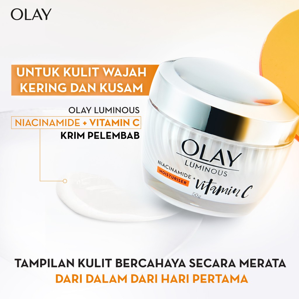 Olay Luminous Niacinamide + Vitamin C Krim Pelembab Brightening Skin Care 50gr