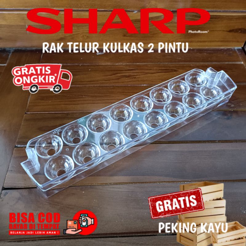 RAK TELUR KULKAS SHARP 2 PINTU ORIGINAL BARU