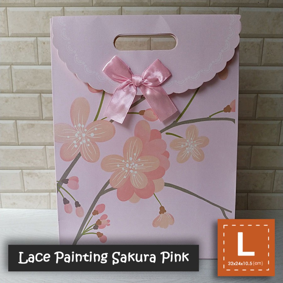 

Paper Bag Lace Motif Ukuran L / Tas Kertas Kado - Painting