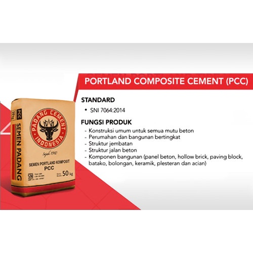 SEMEN PADANG PCC 40 KG - 50 KG - 40 KG (200 SAK)