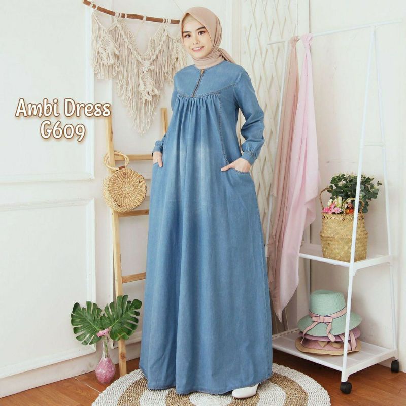 Gamis Jeans Baby doll Ambi Dress