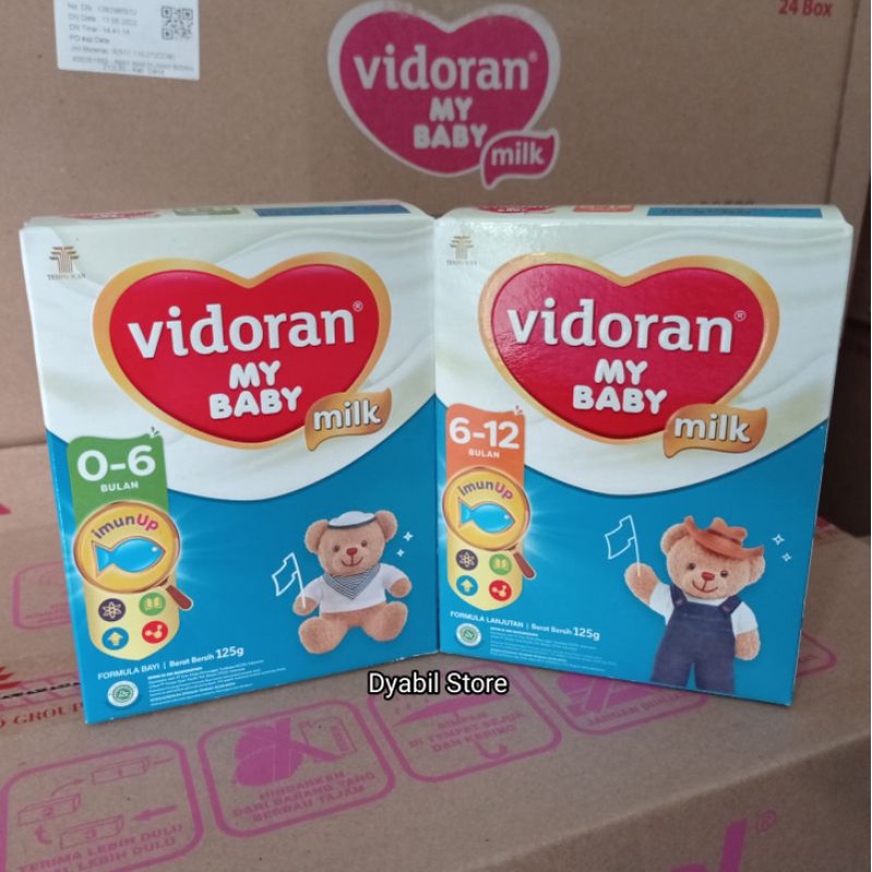 1 Karton Susu Vidoran 0 6 Bulan Susu Vidoran 6 12 Bulan Susu Formula Susu Bayi  0 6 Bulan  Susu Vidoran 125 gr