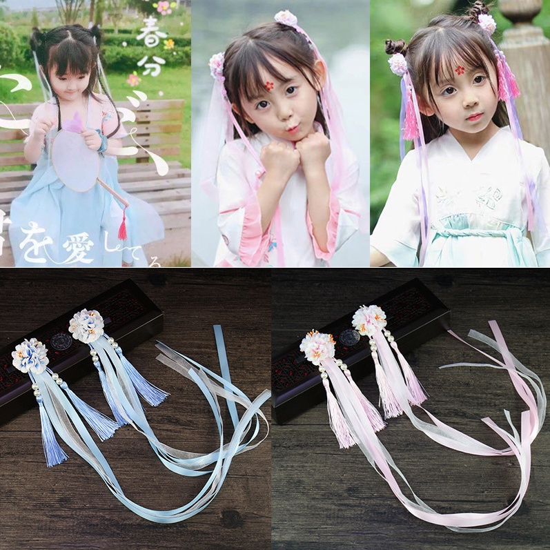 HPM-03 sepasang jepit rambut pita dinasti cina hanfu hairpin ancient chinese hair clip jepang japan