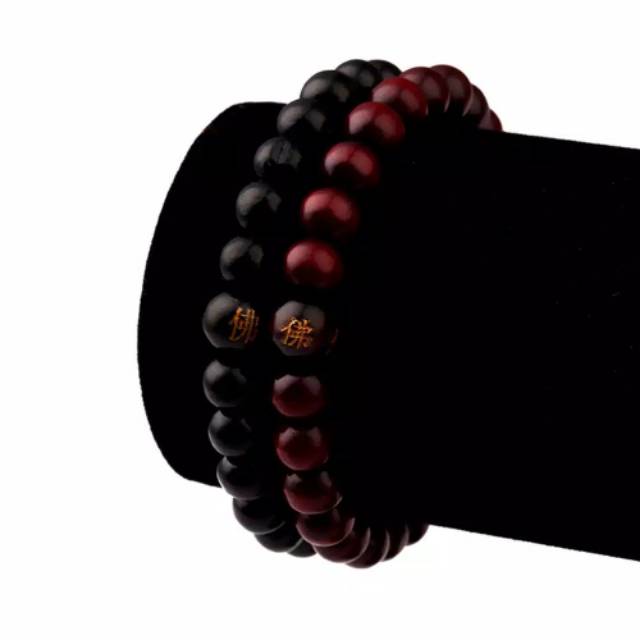 PROMO MURAH Gelang Tasbih Buddha Bahan Kayu Import