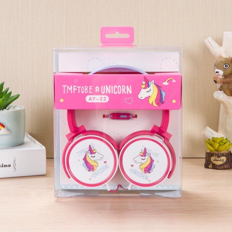 Headset karakter unicorn AY-22/Headphone cute karakter + MIC