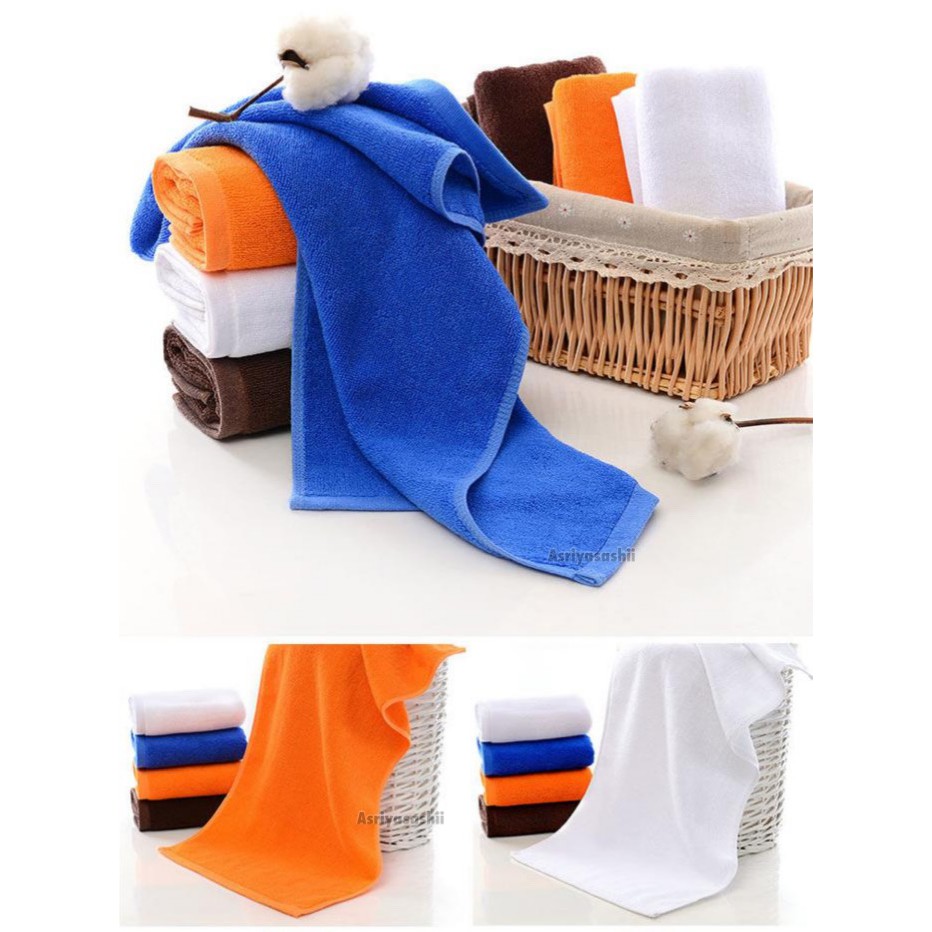 Handuk Wajah Leher Muka 35x70 Asriyasashii Cotton 100% Tebal Lembut Termurah Terlaris
