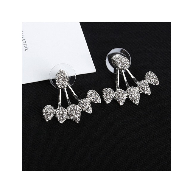 LRC Anting Tusuk Fashion Color Full Diamond Design Pure Color