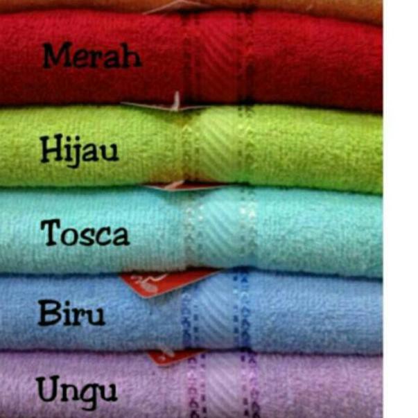 ♣ HANDUK MERAH PUTIH 70X 140 | HANDUK DEWASA | HANDUK JUMBO - 140 x 70 ۝