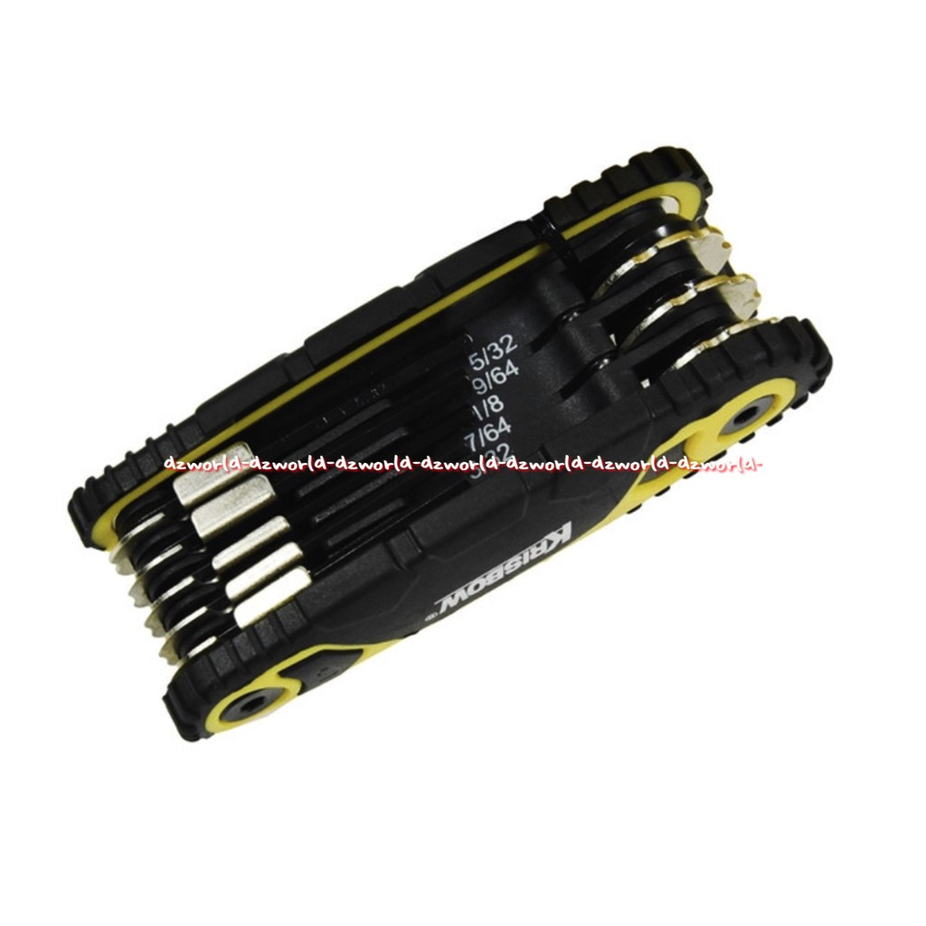 Krisbow Locking Hex Key Set Alat Kunci Lipat 8pcs Hex Praktis Dibawa Berpegian Travelling