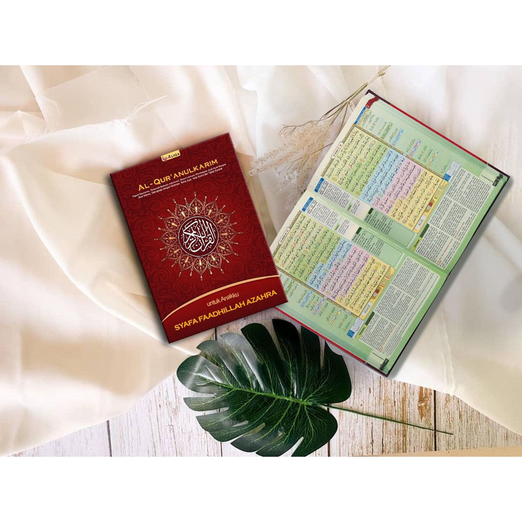 ALQURAN CUSTOM ALIQA UKURAN BESAR DENGAN TERJEMAHAN PERKATA & TAJWID WARNA