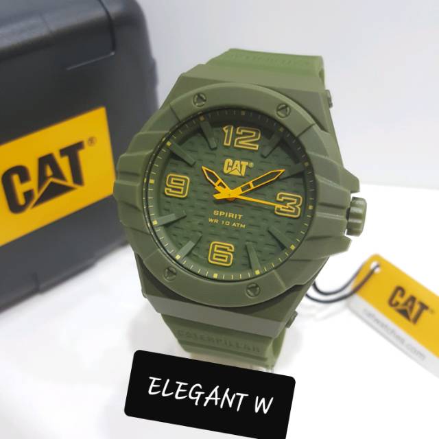 JAM TANGAN CATERPILLAR PRIA ORIGINAL CAT LE.111.28.838 GREEN