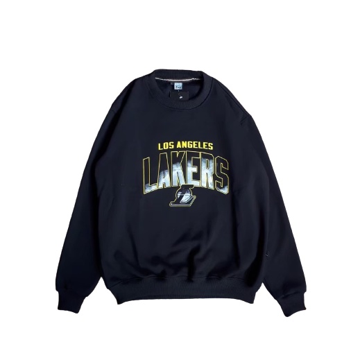 Jaket Sweater Crewneck LAKERS LA GRADATION – Black Edition Fashion Trendy Casual Pria Good Brand Qua