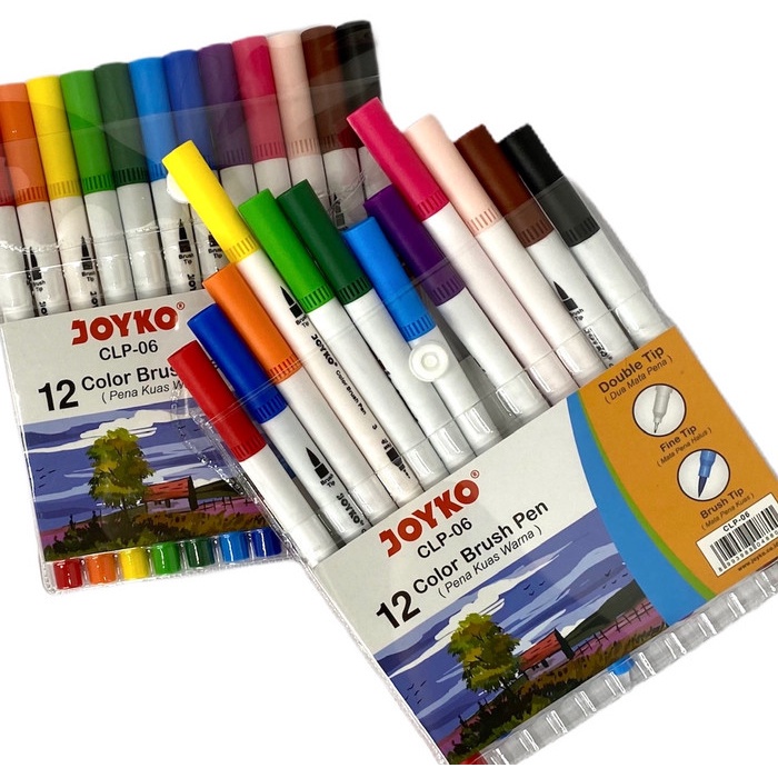 Color Brush Joyko Pen/ Spidol Warna Joyko Isi 12 (HR)