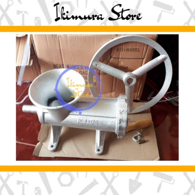 Gilingan Daging No. 32 + Pulley Meat Mincer NEW STAR