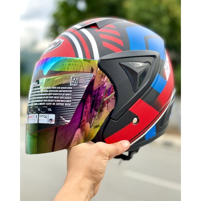 Helm Ghm Vista Half Face Motor Dewasa Pria Wanita Sni