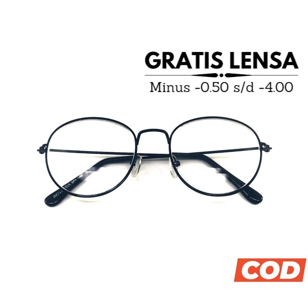 Kacamata Minus Oppa Korea Wanita Kaca Mata Lensa Min Rabun Jauh Unisex