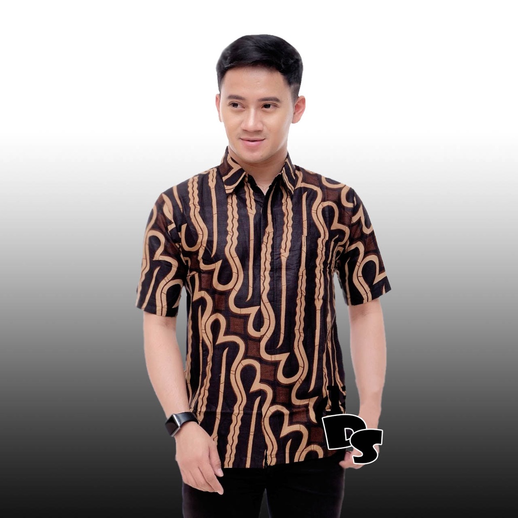 Baju Batik Pekalongan Murah Lengan Pendek New Modern / Seragam Pesta Resepsi Kantor Dinas Keren / Kemeja Batik Pria Lengan Pendek Terlaris / Batik Pekalongan / Kemeja Pria Terbaru /Baju Batik Pria