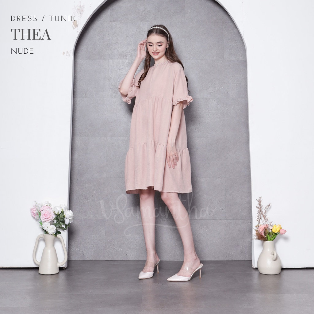 Dress Airflow Crinkle Ruffle Thea